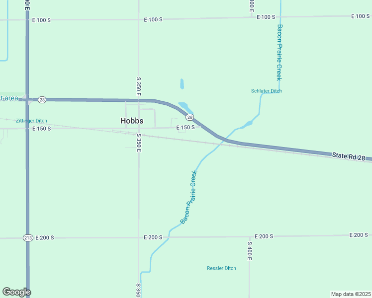 map of restaurants, bars, coffee shops, grocery stores, and more near 1549 350 East in Tipton