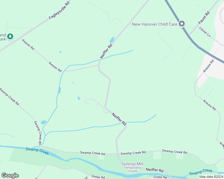 map of restaurants, bars, coffee shops, grocery stores, and more near 332 Neiffer Road in Schwenksville