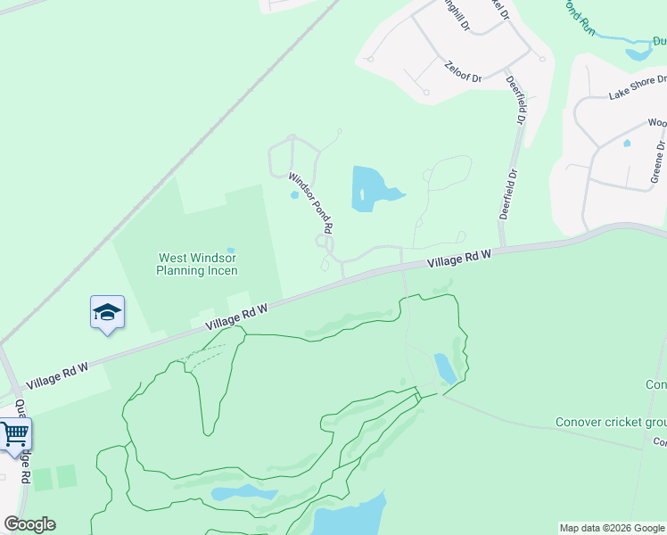 map of restaurants, bars, coffee shops, grocery stores, and more near 16 Hampton Court in West Windsor Township