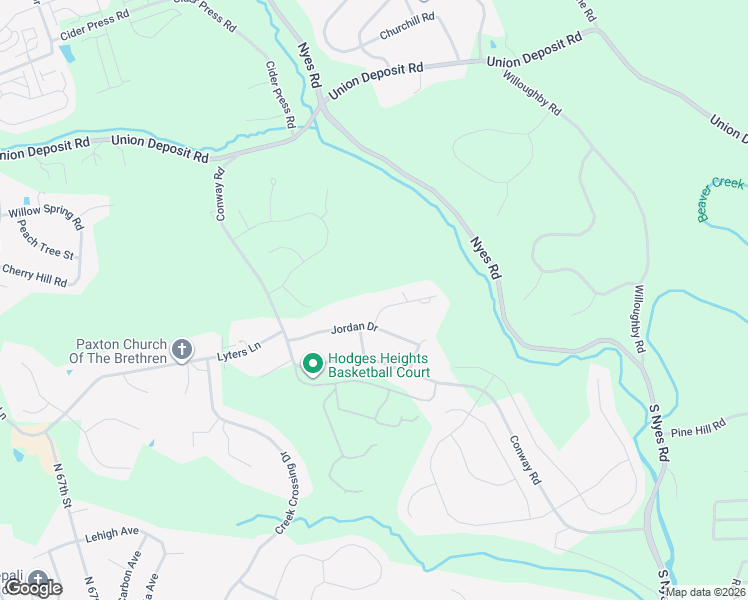 map of restaurants, bars, coffee shops, grocery stores, and more near 6704 Delano Blvd in Harrisburg