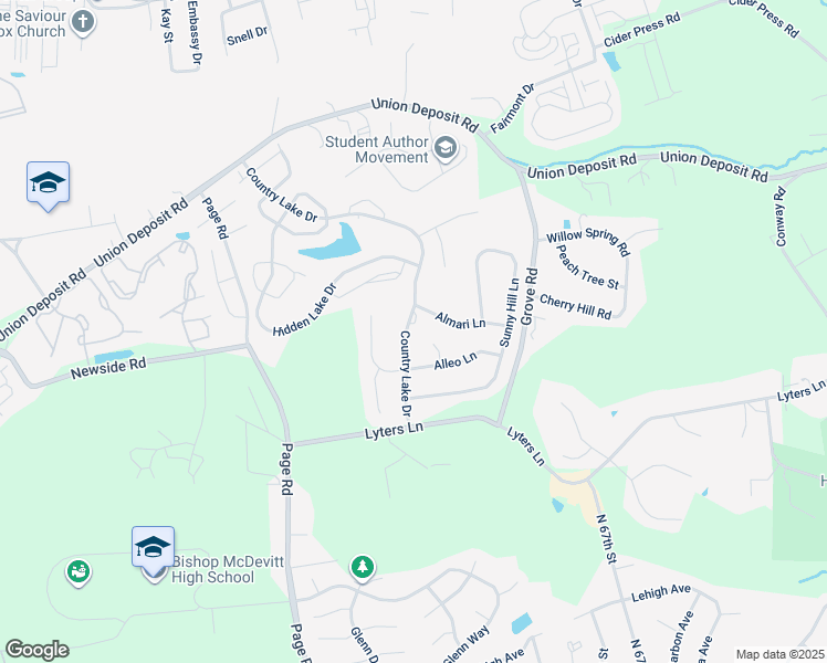 map of restaurants, bars, coffee shops, grocery stores, and more near 891 Country Lake Drive in Harrisburg