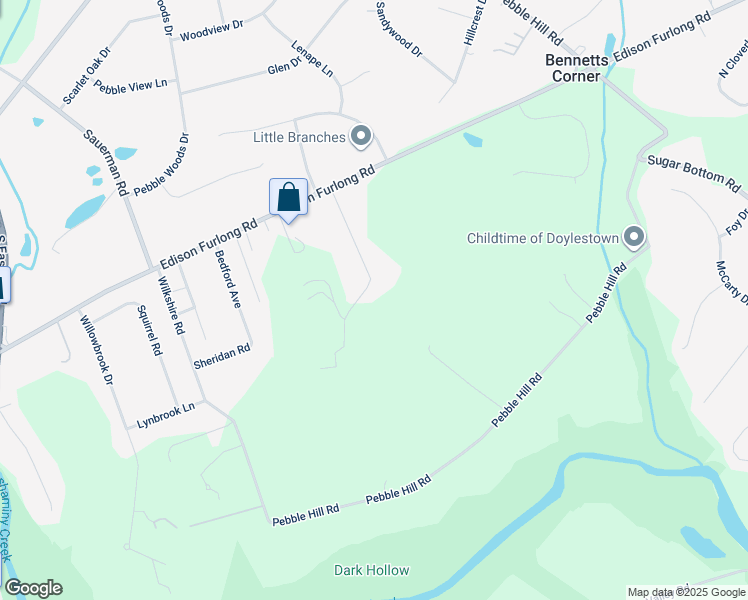 map of restaurants, bars, coffee shops, grocery stores, and more near 87 Pickwick Drive in Doylestown