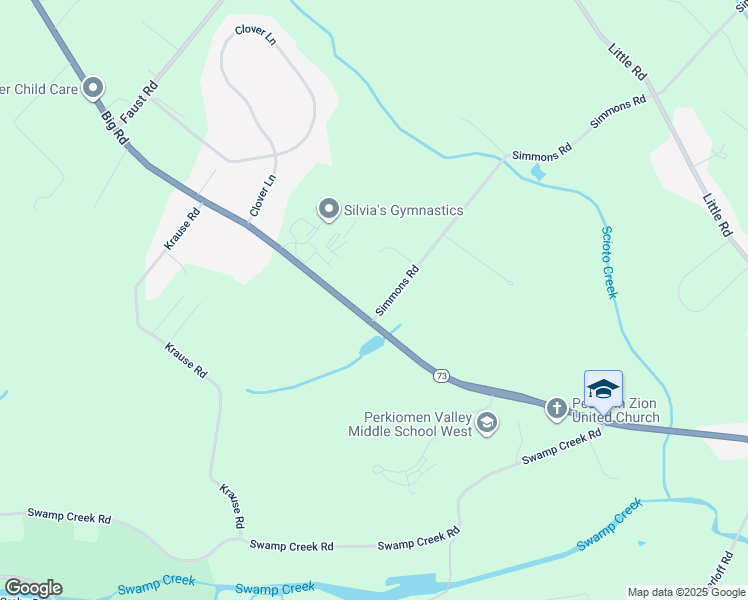 map of restaurants, bars, coffee shops, grocery stores, and more near 303 Big Rd in Zieglersville