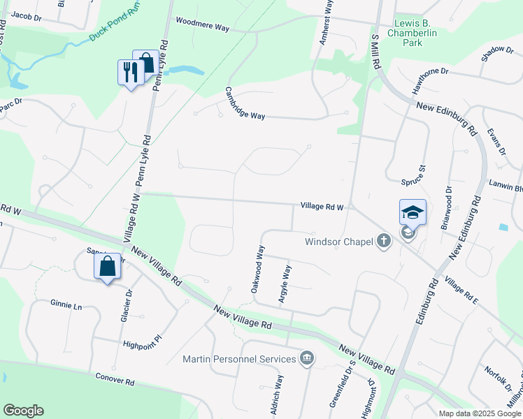 map of restaurants, bars, coffee shops, grocery stores, and more near 533 Village Road West in West Windsor Township