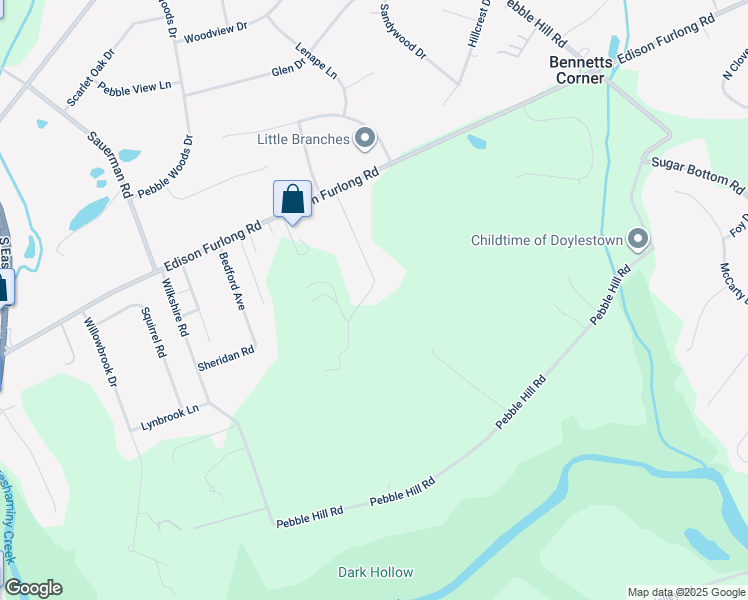 map of restaurants, bars, coffee shops, grocery stores, and more near 87 Pickwick Drive in Doylestown