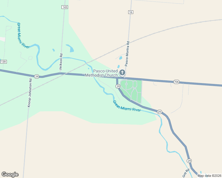 map of restaurants, bars, coffee shops, grocery stores, and more near 5840 Ohio 29 in Sidney