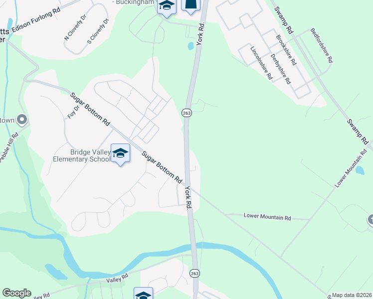 map of restaurants, bars, coffee shops, grocery stores, and more near 3075 York Road in Furlong