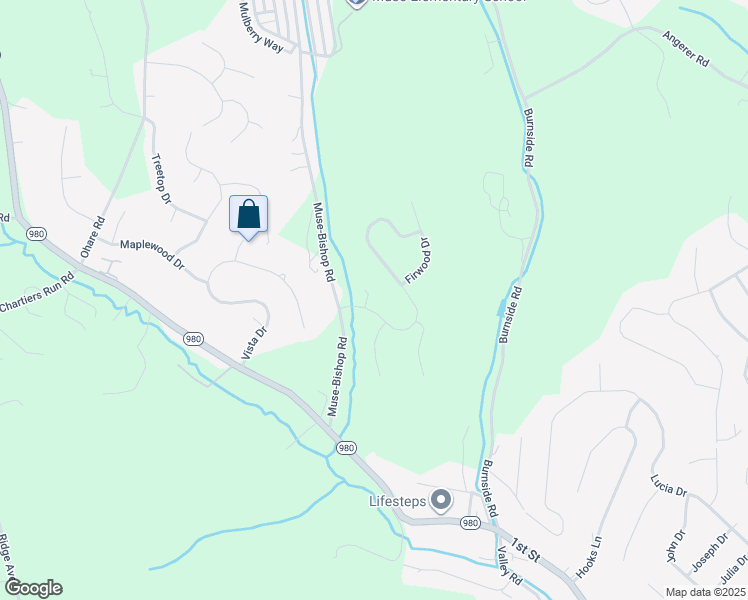 map of restaurants, bars, coffee shops, grocery stores, and more near 3002 Lakemont Drive in Canonsburg