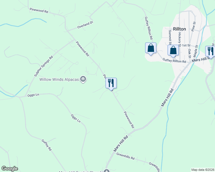 map of restaurants, bars, coffee shops, grocery stores, and more near 307 Wineberry Ridge Court in Irwin