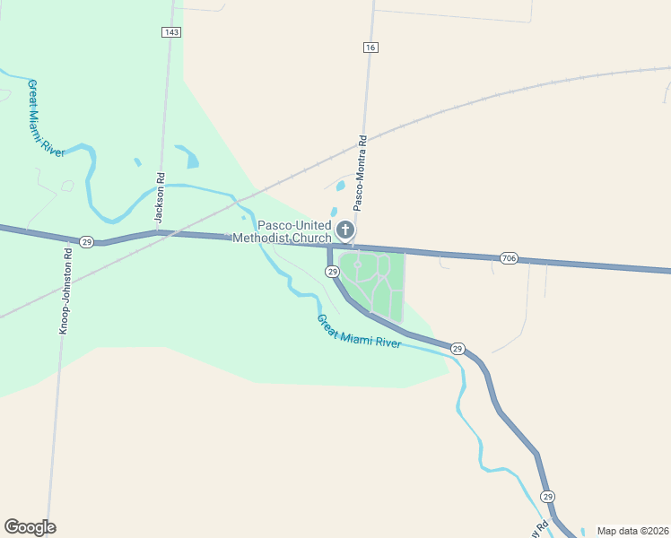 map of restaurants, bars, coffee shops, grocery stores, and more near 5840 Ohio 29 in Sidney