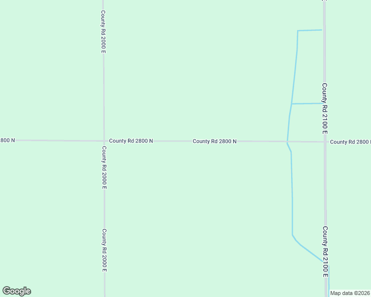 map of restaurants, bars, coffee shops, grocery stores, and more near 2039 County Road 2800 North in Rantoul