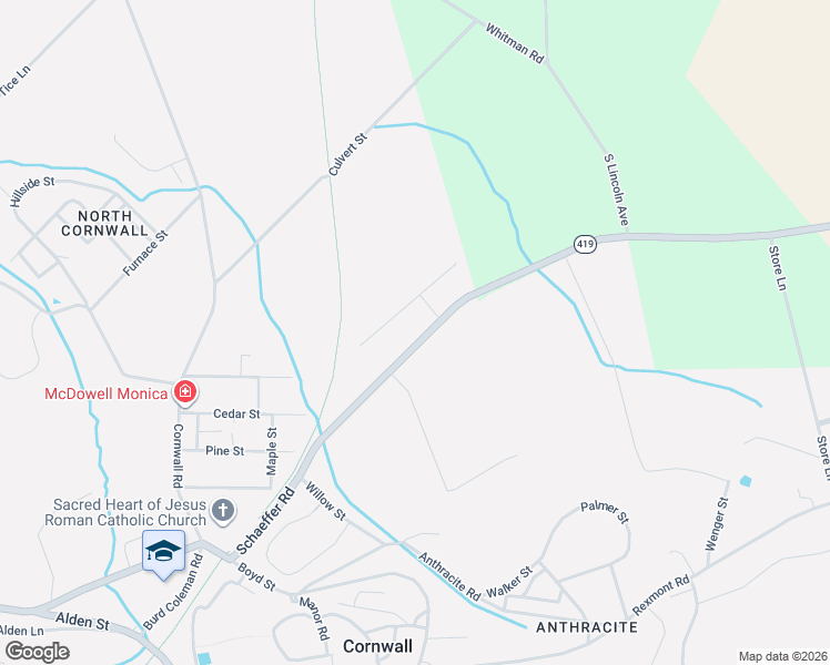 map of restaurants, bars, coffee shops, grocery stores, and more near 191 Schaeffer Road in Lebanon