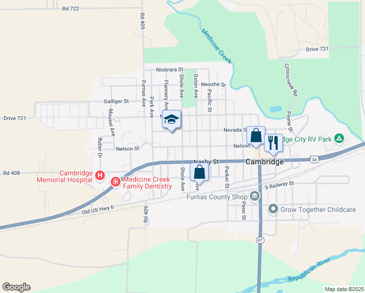 map of restaurants, bars, coffee shops, grocery stores, and more near 1003 Nelson Street in Cambridge