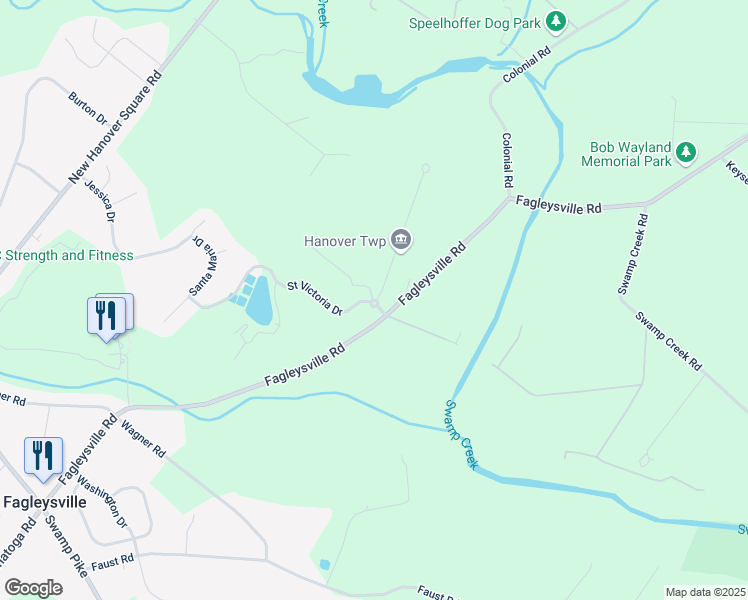 map of restaurants, bars, coffee shops, grocery stores, and more near 3055 Fagleysville Road in Gilbertsville