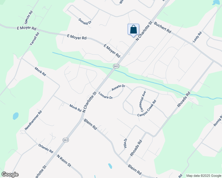 map of restaurants, bars, coffee shops, grocery stores, and more near 2417 Anneto Drive in Pottstown