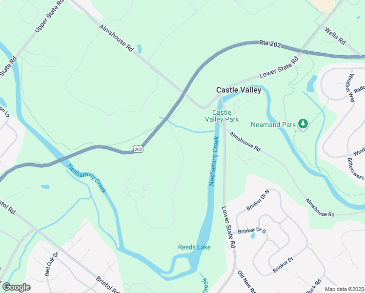 map of restaurants, bars, coffee shops, grocery stores, and more near 17 Quail Drive in Doylestown