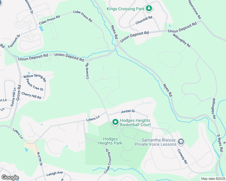 map of restaurants, bars, coffee shops, grocery stores, and more near Fanning Way in Dauphin County