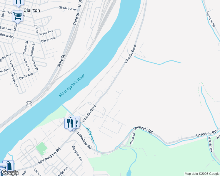 map of restaurants, bars, coffee shops, grocery stores, and more near 46 Lincoln Boulevard in Elizabeth