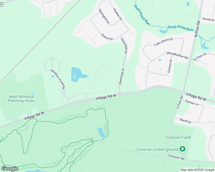 map of restaurants, bars, coffee shops, grocery stores, and more near 34 York Road in West Windsor Township