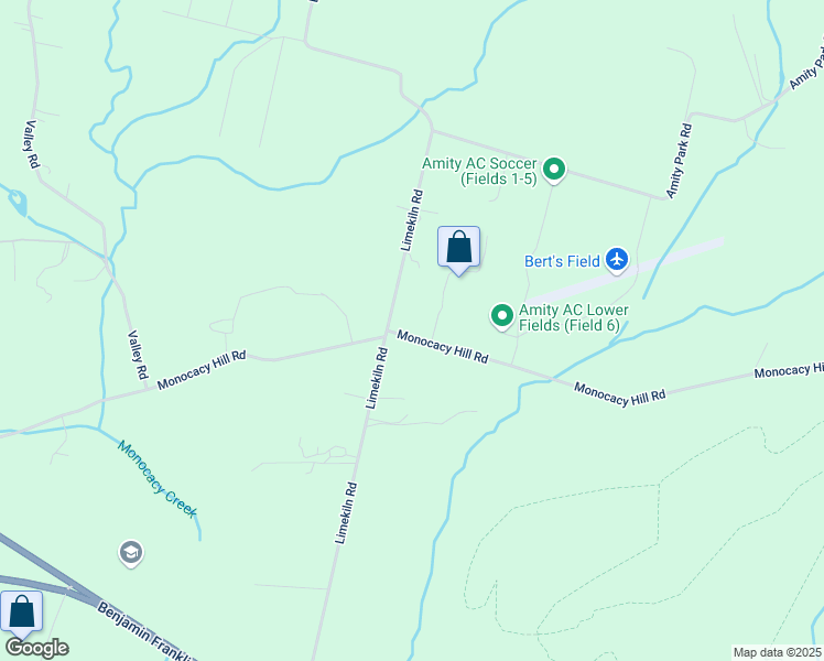 map of restaurants, bars, coffee shops, grocery stores, and more near 2895 Limekiln Rd in Birdsboro