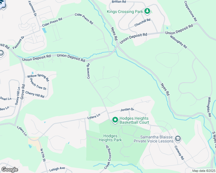 map of restaurants, bars, coffee shops, grocery stores, and more near Fanning Way in Dauphin County