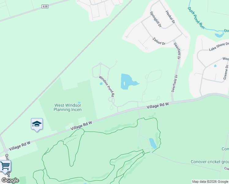 map of restaurants, bars, coffee shops, grocery stores, and more near 42 Windsor Pond Road in West Windsor Township