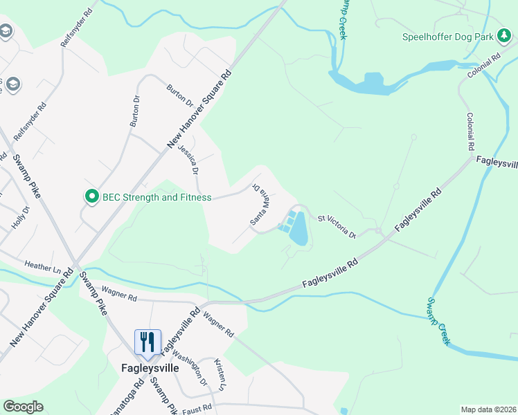 map of restaurants, bars, coffee shops, grocery stores, and more near 2937 Santa Maria Drive in Gilbertsville