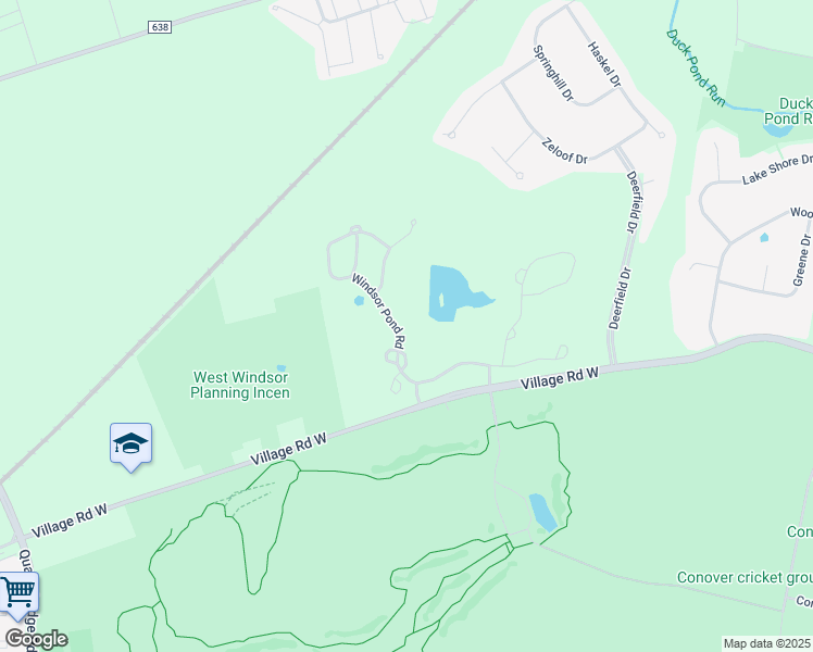 map of restaurants, bars, coffee shops, grocery stores, and more near 44 Windsor Pond Road in West Windsor Township