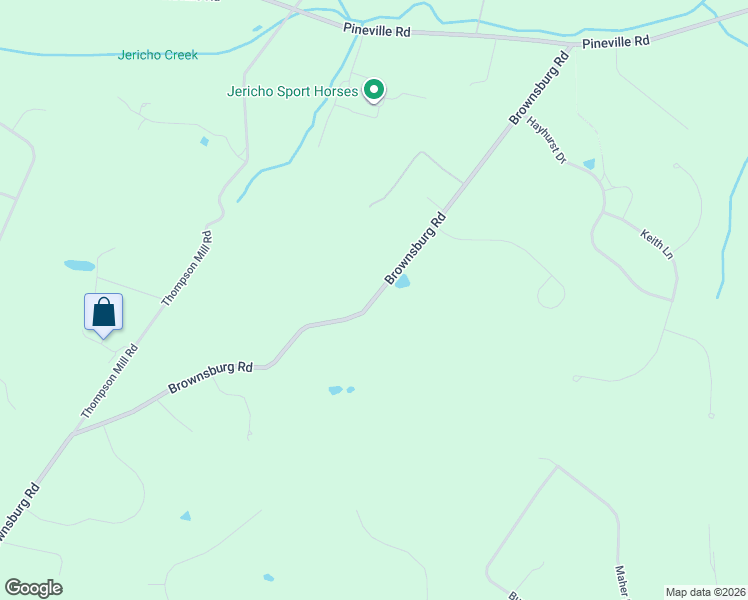 map of restaurants, bars, coffee shops, grocery stores, and more near 373 Brownsburg Road in Newtown