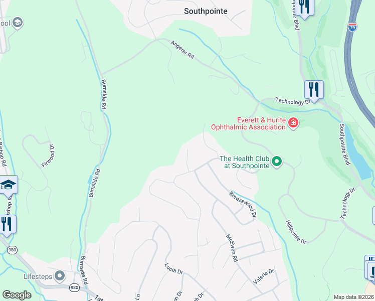 map of restaurants, bars, coffee shops, grocery stores, and more near 1017 Buck Run Road in Canonsburg
