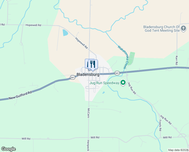 map of restaurants, bars, coffee shops, grocery stores, and more near in Bladensburg