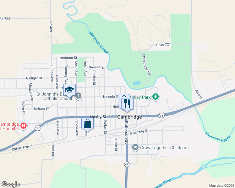 map of restaurants, bars, coffee shops, grocery stores, and more near 448-498 Nevada St in Cambridge
