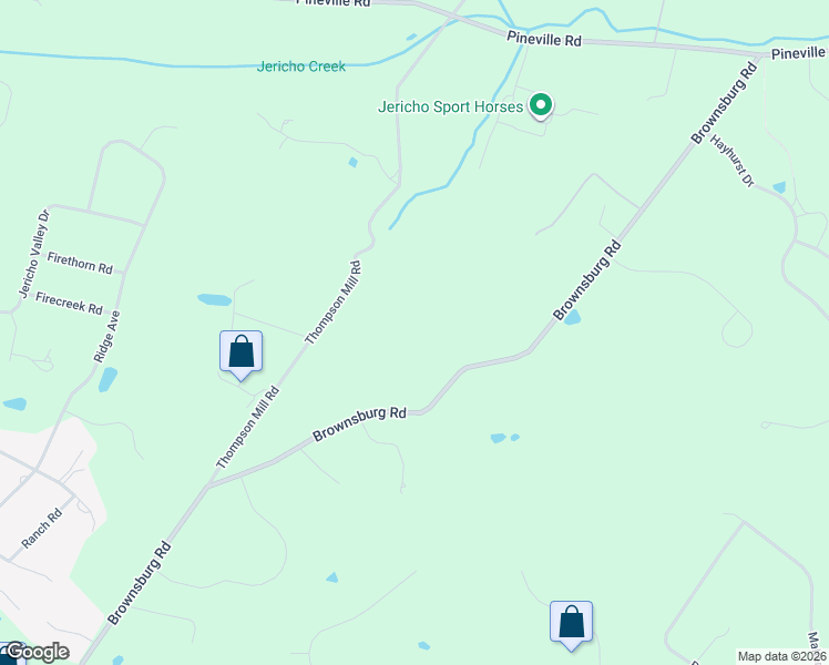 map of restaurants, bars, coffee shops, grocery stores, and more near 372 Brownsburg Road in Newtown