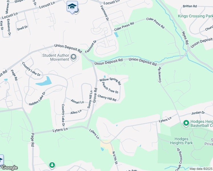 map of restaurants, bars, coffee shops, grocery stores, and more near 6080 Peach Tree Street in Harrisburg
