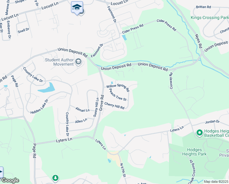 map of restaurants, bars, coffee shops, grocery stores, and more near 6080 Peach Tree Street in Harrisburg