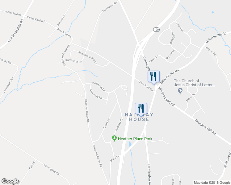 map of restaurants, bars, coffee shops, grocery stores, and more near 1524 Heather Place in Pottstown