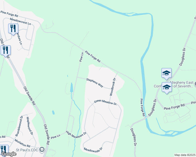 map of restaurants, bars, coffee shops, grocery stores, and more near 213 Stephens Way in Douglassville