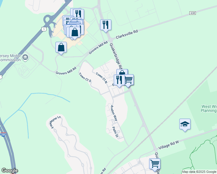 map of restaurants, bars, coffee shops, grocery stores, and more near 8211 Town Court North in Lawrence Township
