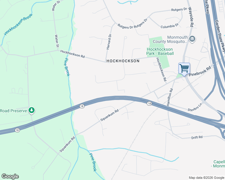 map of restaurants, bars, coffee shops, grocery stores, and more near 9 Daniel Court in Tinton Falls