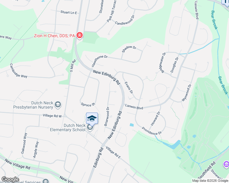 map of restaurants, bars, coffee shops, grocery stores, and more near 7 Lee Court in West Windsor Township