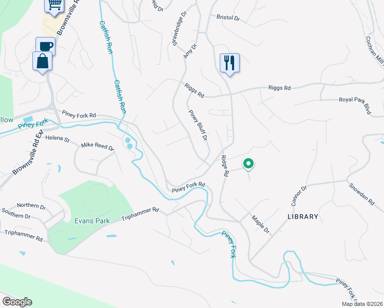 map of restaurants, bars, coffee shops, grocery stores, and more near 3099 Amy Drive in South Park Township