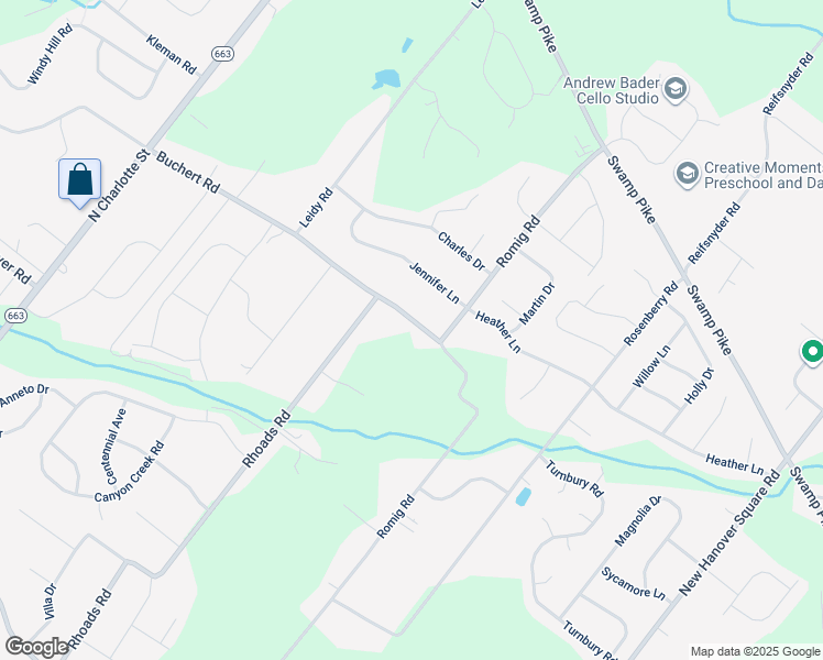map of restaurants, bars, coffee shops, grocery stores, and more near 636 Buchert Road in Gilbertsville