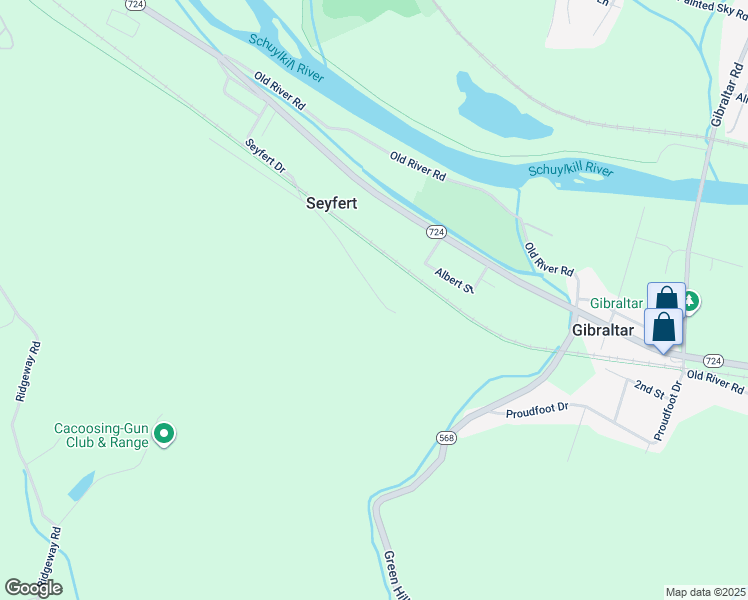 map of restaurants, bars, coffee shops, grocery stores, and more near 248 Seyfert Drive in Birdsboro