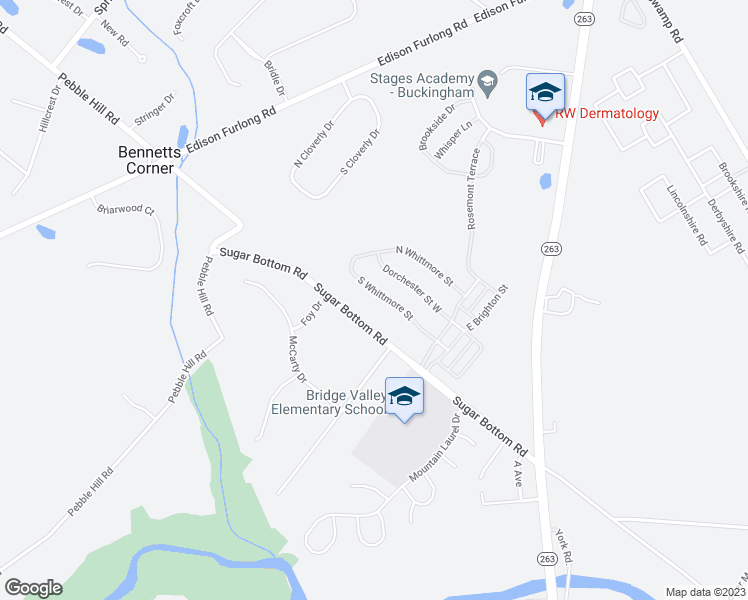 map of restaurants, bars, coffee shops, grocery stores, and more near 2358 South Whittmore Street in Furlong