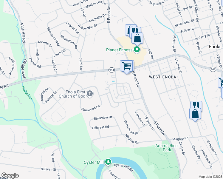 map of restaurants, bars, coffee shops, grocery stores, and more near 22 Hal Lane in Cumberland County