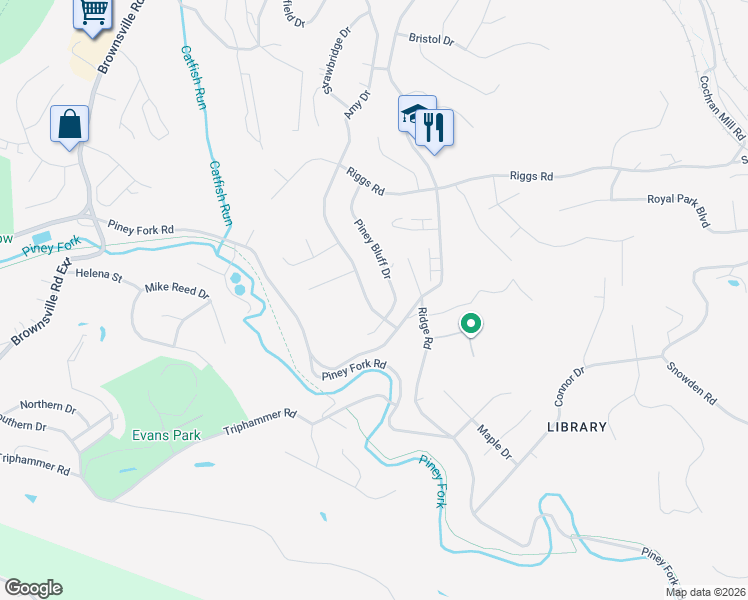 map of restaurants, bars, coffee shops, grocery stores, and more near 3099 Amy Drive in South Park Township