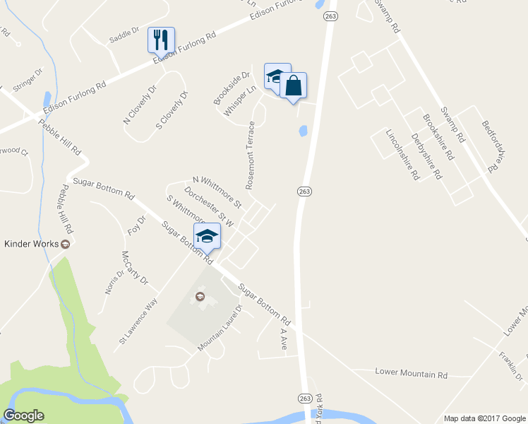 map of restaurants, bars, coffee shops, grocery stores, and more near 3138 East Brighton Street in Furlong