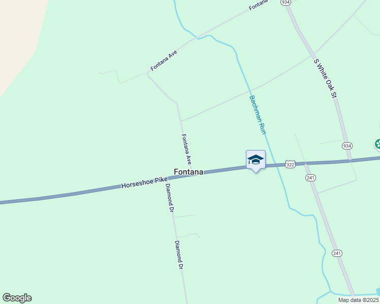 map of restaurants, bars, coffee shops, grocery stores, and more near 44 Fontana Avenue in Lebanon