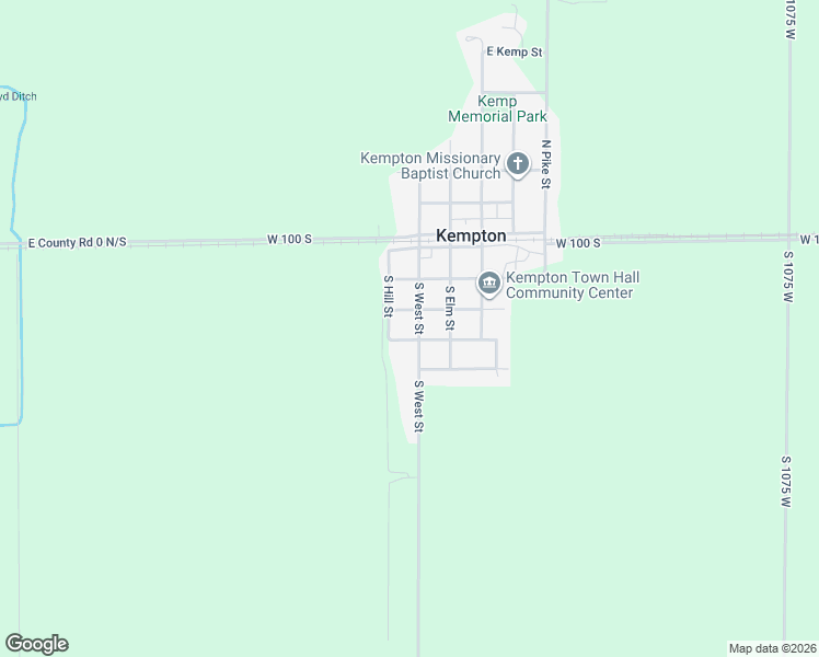 map of restaurants, bars, coffee shops, grocery stores, and more near 306 South West Street in Kempton