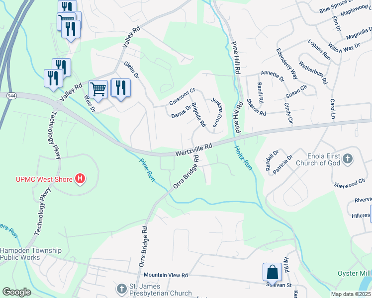 map of restaurants, bars, coffee shops, grocery stores, and more near 4096 Regiment Boulevard in Enola